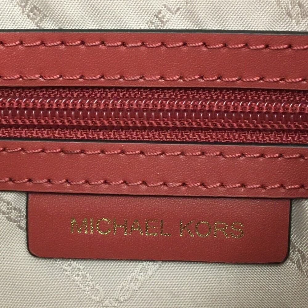 Michael Kors Reese Red Terracotta Pebbled Leather Hobo Shoulder Bag MRP $358 - Picture 8 of 16